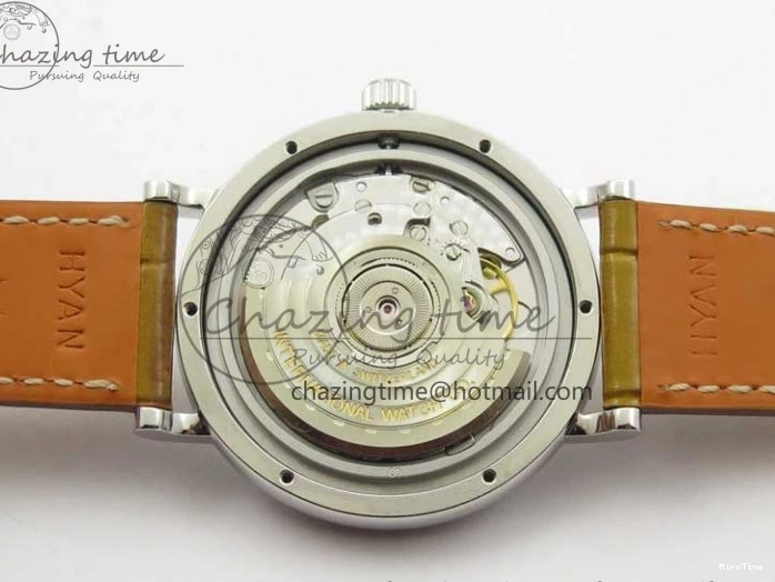 MIROTIME 0127 Durable Portofino 37mm SS V7F 1:1 Best Edition White Dial on Light Brown Leather Strap A 7092